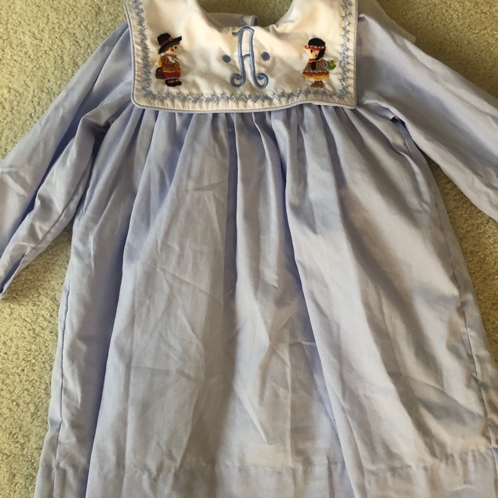 Smockingbird A Initial Thanksgiving Dress